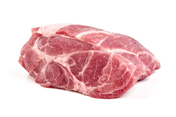 Pork shoulder blade, isolated on white background. High resolution image.