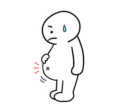 recommend clip art: 棒人間　ぽっこりお腹