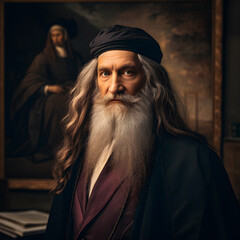 Leonardo da Vinci Portrait - AI Generated Art