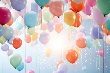 Colorful Celebration of Parties Anniversaries Birthdays and Weddings Generative AI