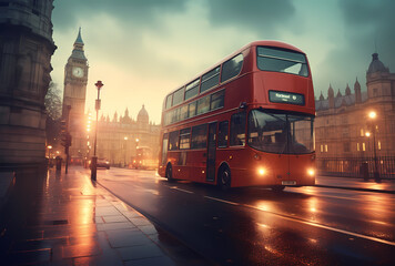 London City Bus - obrazy, fototapety, plakaty