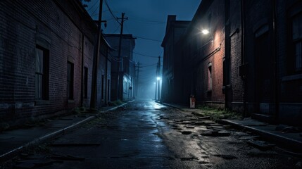 Midnight in the Forgotten Alley: A Haunting Glimpse into Small Town Darkness