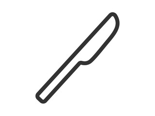 ナイフのアイコン（線画）のイラスト