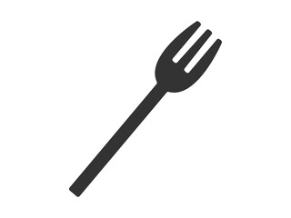 フォークのアイコン（シルエット）のイラスト