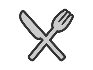 ナイフとフォークのアイコンのイラスト