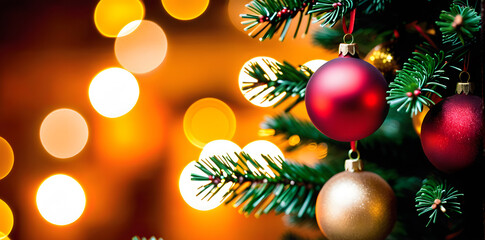 Christmas tree full of gifts with lights in the room