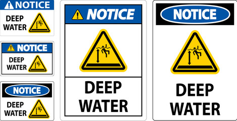 Notice Sign Deep Water