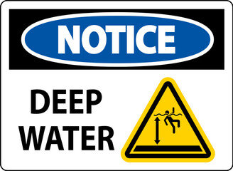 Notice Sign Deep Water