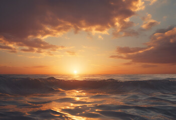 Obraz premium Sunset over the ocean. 
