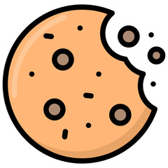 cookie icon illustration design with outline