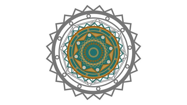 Animated mandala background for invitation and advertising needs with space. Islamic nuance, elegant, luxurious