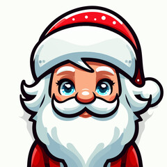vector head of santa clause smile