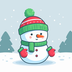Obraz premium snowman cute