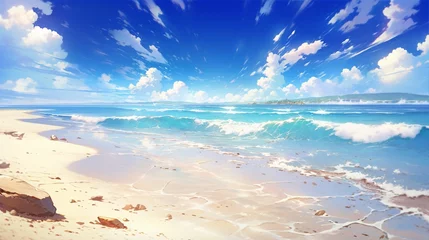 Fotobehang ［AI生成画像］綺麗な砂浜、南国4 © 孝広 河野