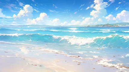 Fotobehang ［AI生成画像］綺麗な砂浜、南国12 © 孝広 河野