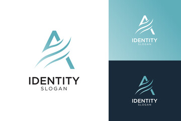 Letter A logo design. Creative luxury and minimalism logotype icon symbol
