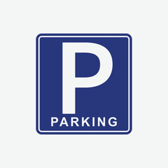 Parking icon vector logo design template