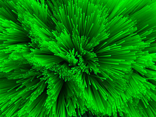 Fototapeta premium Lines extending outward, green, close-up, pattern