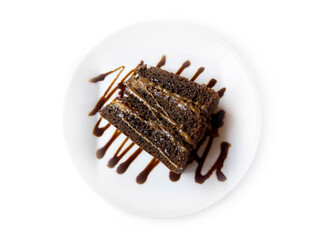 Delicious chocolate cake with arequipe