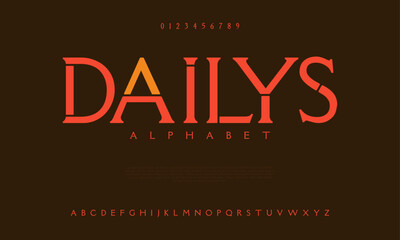 Dailys creative modern urban alphabet font. Digital abstract moslem, futuristic, fashion, sport, minimal technology typography. Simple numeric vector illustration