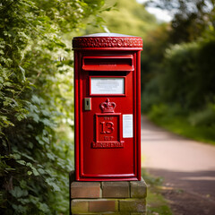 Red Mailbox: AI-Generated Image