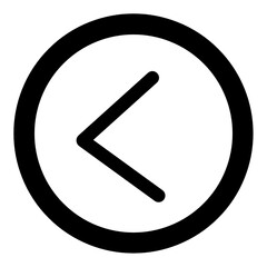 Angle left arrow circle icon 