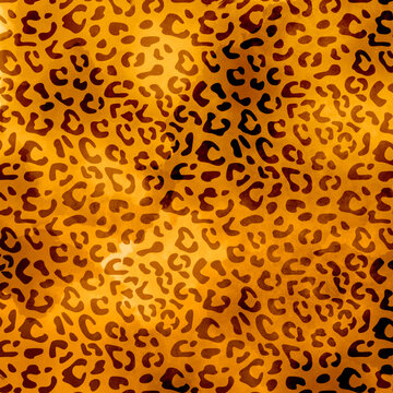 Gold Leopard Print Design - Golden Safari Animal Print Image