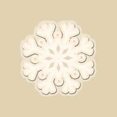 Beige and Cream Decor Designer Snowflake