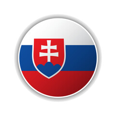 Obraz premium Abstract Circle Slovakia Flag Icon
