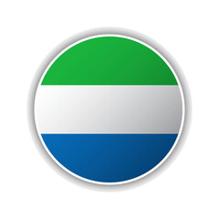 Abstract Circle Sierra Leone Flag Icon