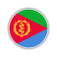 Abstract Circle Eritrea Flag Icon