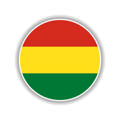 Abstract Circle Bolivia Flag Icon