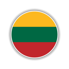 Abstract Circle Lithuania Flag Icon