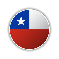 Abstract Circle Chile Flag Icon