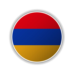 Abstract Circle Armenia Flag Icon