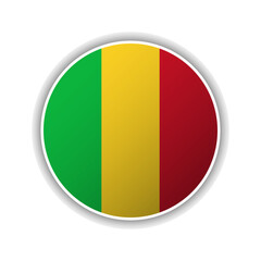 Fototapeta premium Abstract Circle Mali Flag Icon
