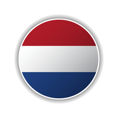 Abstract Circle Netherlands Flag Icon