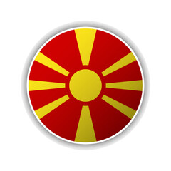 Abstract Circle Macedonia Flag Icon