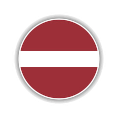 Abstract Circle Latvia Flag Icon