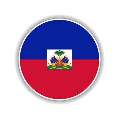 Naklejka premium Abstract Circle Haiti Flag Icon