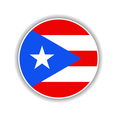 Abstract Circle Puerto Rico Flag Icon