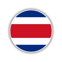 Abstract Circle Costa Rica Flag Icon