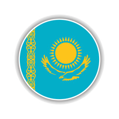 Abstract Circle Kazakhstan Flag Icon