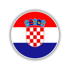 Abstract Circle Croatia Flag Icon