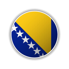 Abstract Circle Bosnia and Herzegovina Flag Icon
