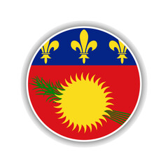 Abstract Circle Guadeloupe Flag Icon