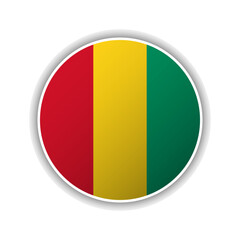 Abstract Circle Guinea Flag Icon