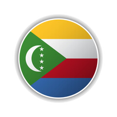 Abstract Circle Comoros Flag Icon