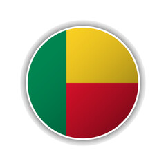 Abstract Circle Benin Flag Icon