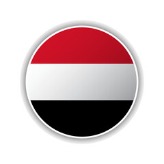 Abstract Circle Yemen Flag Icon